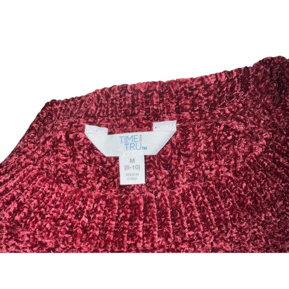 Time And Tru Soft Burgundy Long Sleeve Chunky Knit Sweater Sz Medium (8/10) Wome - Picture 3 of 13